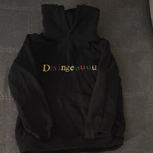 Black Hoodie with Colorful Lettering